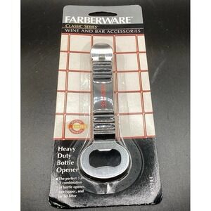 New Pkg Farberware Classic Series‎ Heavy Duty Bottle Opener-3 In 1 New Old Stock